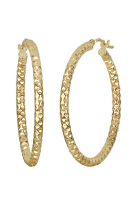 14K Yellow Gold Bony Levy Oversized Textured Hoop Earrings 14K Yellow Gold Bony Levy Oversized Textured Hoop Earrings