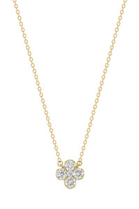 18K Yellow Gold Diamond Mika Pendant Necklace 18K Yellow Gold Diamond Mika Pendant Necklace