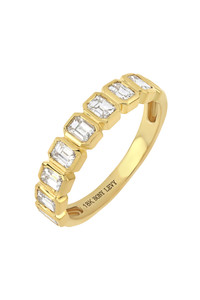 18K Yellow Gold Diamond Emerald Varda Ring 18K Yellow Gold Diamond Emerald Varda Ring
