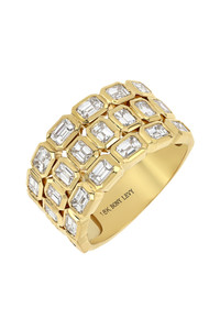 18K Yellow Gold Diamond Triple-Band Varda Statement Ring 18K Yellow Gold Diamond Triple-Band Varda Statement Ring