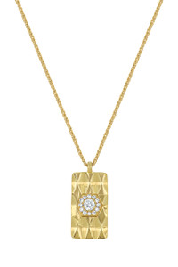 18K Yellow Gold Diamond Cleo Pendant Necklace 18K Yellow Gold Diamond Cleo Pendant Necklace