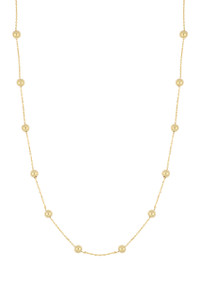 14K Yellow Gold Bony Levy Short Single Strand Station Necklace 14K Yellow Gold Bony Levy Short Single Strand Station Necklace