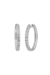 18K White Gold Diamond Bardot Hoop Earrings 18K White Gold Diamond Bardot Hoop Earrings