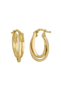 14K Yellow Gold Bony Levy Overlap Hoop Earrings 14K Yellow Gold Bony Levy Overlap Hoop Earrings
