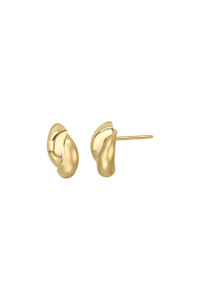 14K Yellow Gold Bony Levy Overlap Stud Earrings 14K Yellow Gold Bony Levy Overlap Stud Earrings