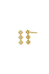 18K Yellow Gold Diamond Mykonos Drop Earrings 18K Yellow Gold Diamond Mykonos Drop Earrings