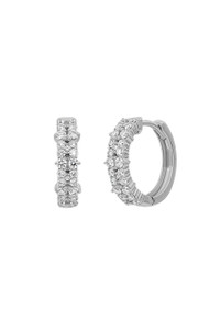 18K White Gold Diamond Liora Delicate Hoop Earrings 18K White Gold Diamond Liora Delicate Hoop Earrings