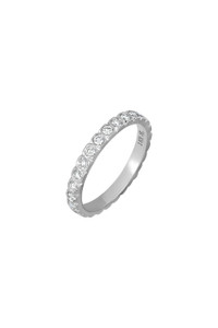 18K White Gold Diamond Bardot Thin Stackable Ring 18K White Gold Diamond Bardot Thin Stackable Ring