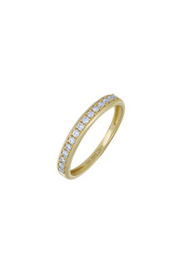 18K Yellow Gold Diamond Bardot Pave Thin Stackable Ring 18K Yellow Gold Diamond Bardot Pave Thin Stackable Ring