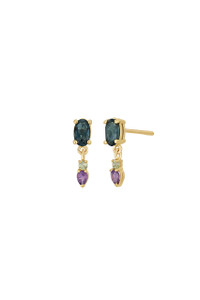 14K Yellow Gold Mixed Gemstones Bony Levy Drop Earrings 14K Yellow Gold Mixed Gemstones Bony Levy Drop Earrings