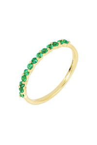 18K Yellow Gold Emerald El Mar Alternating Prong Ring 18K Yellow Gold Emerald El Mar Alternating Prong Ring