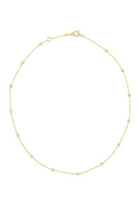 18K Yellow Gold Diamond Monaco Timeless Diamond-by-the-Yard Necklace 18K Yellow Gold Diamond Monaco Timeless Diamond-by-the-Yard Necklace