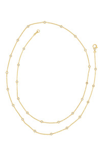 18K Yellow Gold Diamond Monaco Diamond-by-the-Yard Long Station Necklace 18K Yellow Gold Diamond Monaco Diamond-by-the-Yard Long Station Necklace