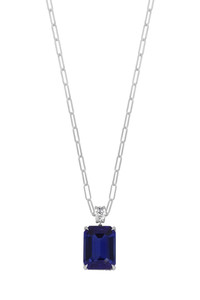 18K White Gold Tanzanite w/ Diamond Bony Levy Limited Edition Luna Link Pendant Necklace 18K White Gold Tanzanite w/ Diamond Bony Levy Limited Edition Luna Link Pendant Necklace