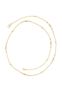 18K Yellow Gold Diamond Monaco Asymmetrical Diamond-by-the-Yard Necklace 18K Yellow Gold Diamond Monaco Asymmetrical Diamond-by-the-Yard Necklace