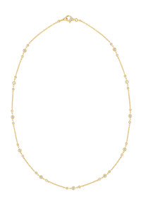 18K Yellow Gold Diamond Monaco Delicate Luxury Diamond-by-the-Yard Necklace 18K Yellow Gold Diamond Monaco Delicate Luxury Diamond-by-the-Yard Necklace