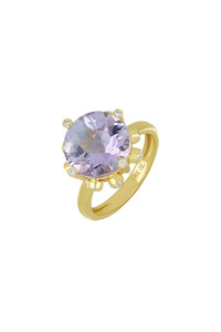 18K Yellow Gold Rose De France Iris Statement Ring 18K Yellow Gold Rose De France Iris Statement Ring