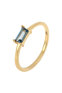 18K Yellow Gold London Blue Topaz Iris Ring 18K Yellow Gold London Blue Topaz Iris Ring