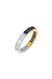 18K White & Yellow Gold Sapphire w/ Diamond El Mar Eternity Ring 18K White & Yellow Gold Sapphire w/ Diamond El Mar Eternity Ring
