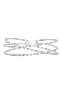 18K White Gold Diamond Audrey Glamorous Cuff Bangle Bracelet 18K White Gold Diamond Audrey Glamorous Cuff Bangle Bracelet