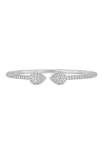 18K White Gold Diamond Getty Luxury Cuff Bangle Bracelet 18K White Gold Diamond Getty Luxury Cuff Bangle Bracelet