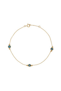 14K Yellow Gold Three Topaz Bony Levy Color Line Bracelet 14K Yellow Gold Three Topaz Bony Levy Color Line Bracelet