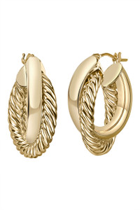 14K Yellow Gold Bony Levy Hoop Earrings 14K Yellow Gold Bony Levy Hoop Earrings
