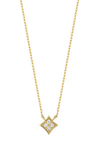18K Yellow Gold Diamond Florentine Pendant Necklace 18K Yellow Gold Diamond Florentine Pendant Necklace