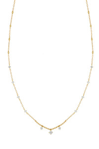 18K Yellow Gold Diamond Mykonos Diamond by the Yard Necklace 18K Yellow Gold Diamond Mykonos Diamond by the Yard Necklace