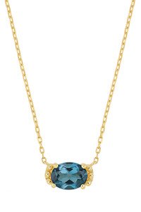 14K Yellow Gold Topaz Bony Levy Color Short Single Strand Delicate Necklace 14K Yellow Gold Topaz Bony Levy Color Short Single Strand Delicate Necklace