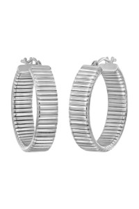 14K White Gold Bony Levy Tobugas Hoop Earrings 14K White Gold Bony Levy Tobugas Hoop Earrings