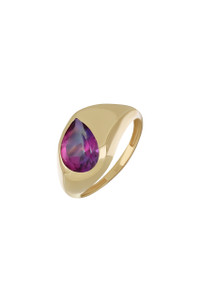 14K Yellow Gold Pink Topaz Bony Levy Color Chunky Trend Ring 14K Yellow Gold Pink Topaz Bony Levy Color Chunky Trend Ring