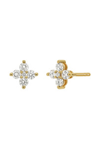 18K Yellow Gold Diamond Rita Cluster Studs 18K Yellow Gold Diamond Rita Cluster Studs