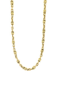 14K Yellow Gold Men's Disc Link Necklace 14K Yellow Gold Men's Disc Link Necklace