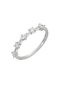 18K White Gold Diamond Aviva Stackable Ring 18K White Gold Diamond Aviva Stackable Ring