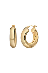 14K Yellow Gold Bony Levy Medium Chunky Hoop Earrings 14K Yellow Gold Bony Levy Medium Chunky Hoop Earrings