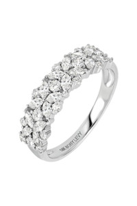 18K White Gold Diamond Bardot Floral Ring 18K White Gold Diamond Bardot Floral Ring