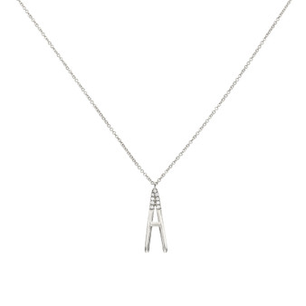 DIAMOND INITIAL NECKLACE WG