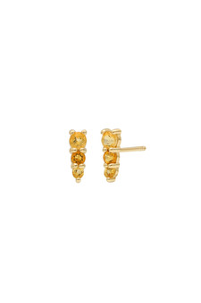 BLC CITRINE STUD EARRINGS