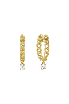 VARDA DIAMOND DROP 15MM HOOPS