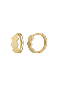 HEXAGON HOOP EARRINGS