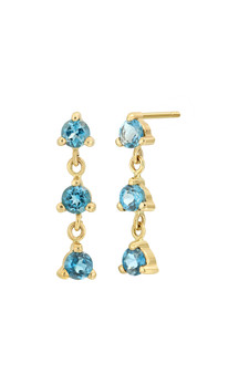 BLUE TOPAZ BLC DROP EARRINGS