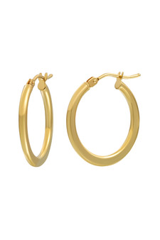 14K HOOP YG EARRINGS