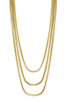 Blade 24K Gold Snake Bone Chain Necklace —