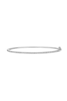 SKINNY STACKABLE DIAMOND BANGLE WG