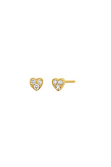 DIAMOND HEART STUDS