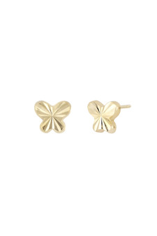 BLG TEXTURED BUTTERFLY STUDS