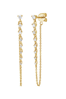 AVIVA DIAMOND CHAIN DROP EARRINGS