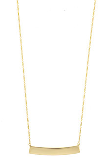 14K ENGRAVABLE CURVED BAR PENDANT