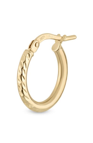 14K Yellow Gold Bony Levy Small Everyday Hoop Earrings 